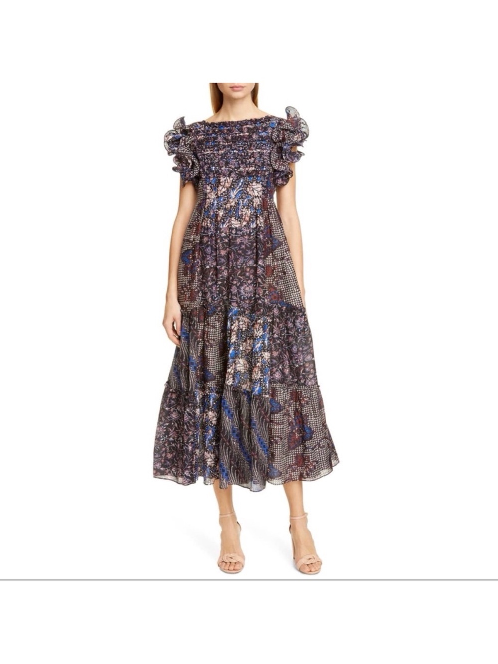 Ulla Johnson Dress patchwork Zoya dress